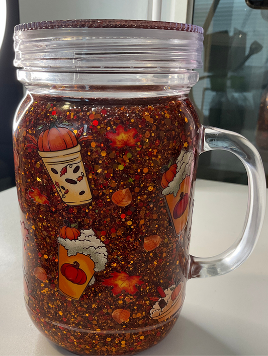 Ready to Ship - Fall 20 oz snow globe mug